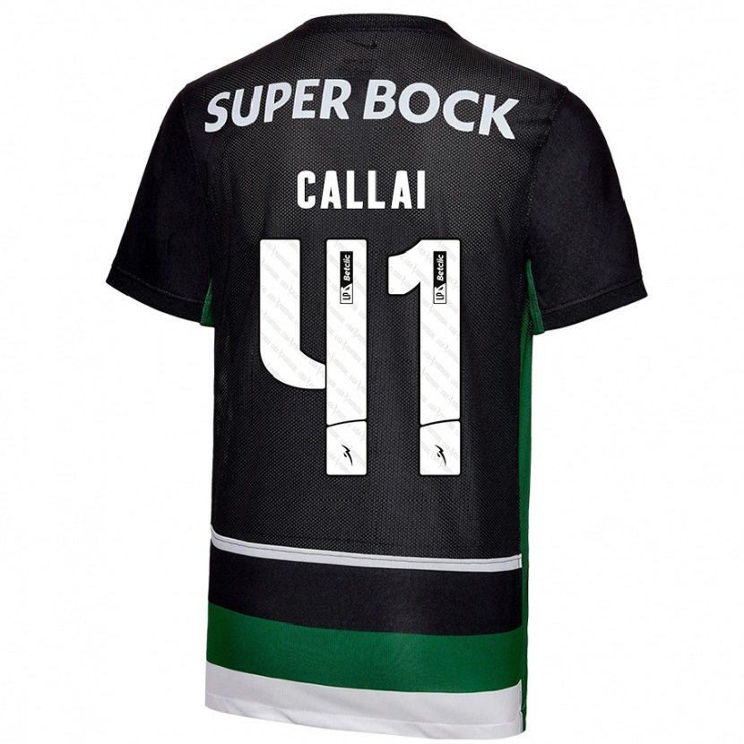 Danxen Kinder Diego Callai #41 Schwarz Weiß Grün Heimtrikot Trikot 2024/25 T-Shirt Schweiz