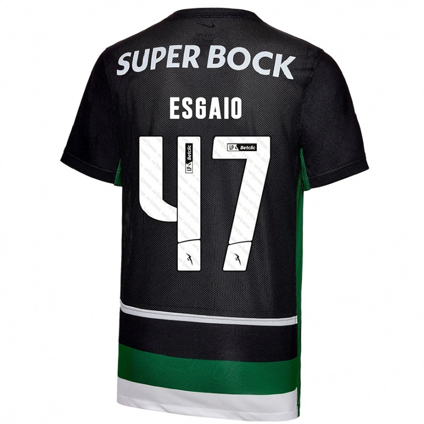 Danxen Kinder Ricardo Esgaio #47 Schwarz Weiß Grün Heimtrikot Trikot 2024/25 T-Shirt Schweiz