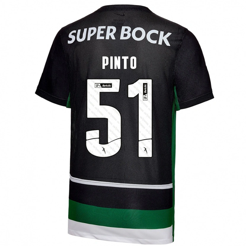 Danxen Kinder Diogo Pinto #51 Schwarz Weiß Grün Heimtrikot Trikot 2024/25 T-Shirt Schweiz