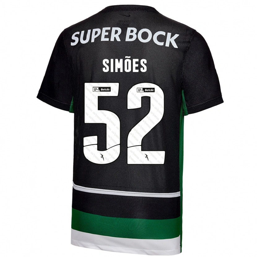 Danxen Kinder João Simões #52 Schwarz Weiß Grün Heimtrikot Trikot 2024/25 T-Shirt Schweiz