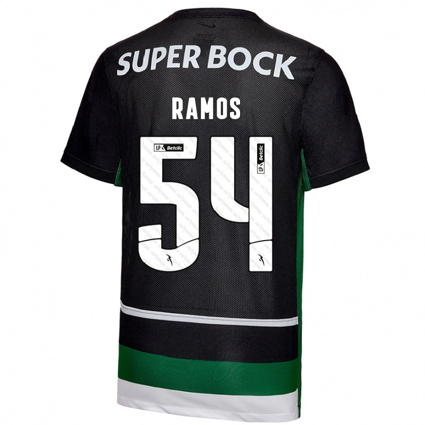 Danxen Kinder Bruno Ramos #54 Schwarz Weiß Grün Heimtrikot Trikot 2024/25 T-Shirt Schweiz