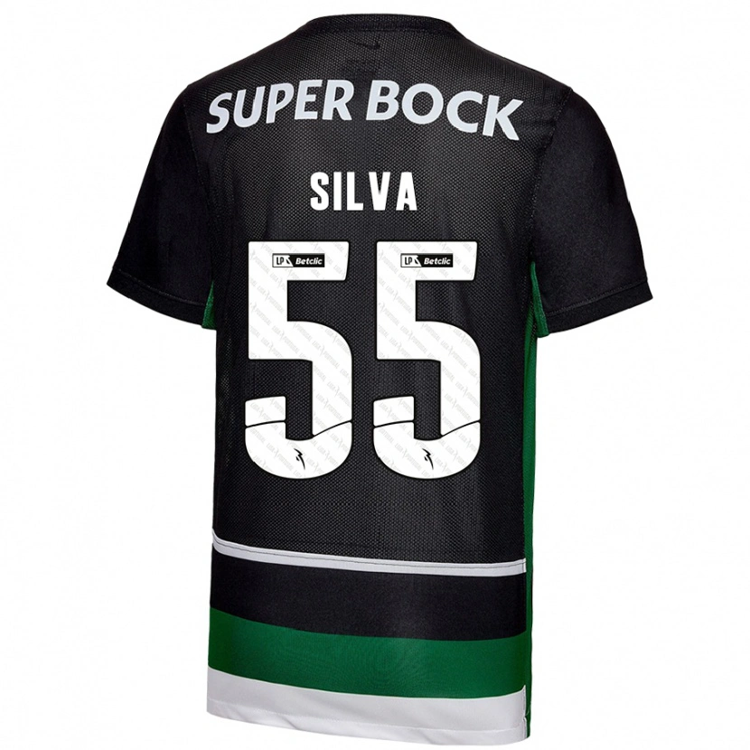 Danxen Kinder José Silva #55 Schwarz Weiß Grün Heimtrikot Trikot 2024/25 T-Shirt Schweiz