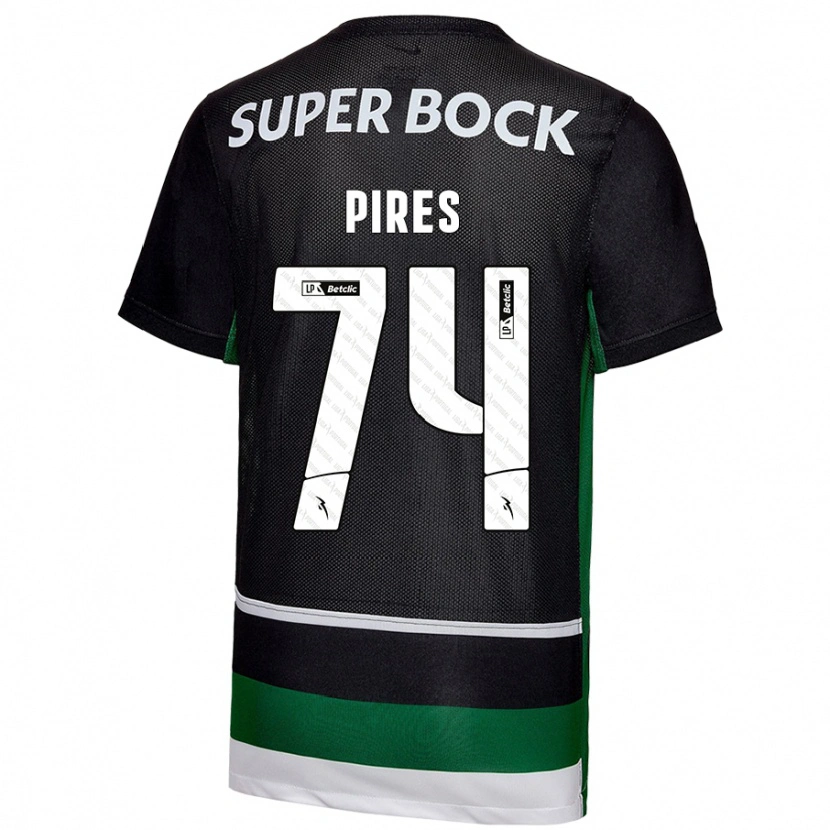 Danxen Kinder Guilherme Pires #74 Schwarz Weiß Grün Heimtrikot Trikot 2024/25 T-Shirt Schweiz