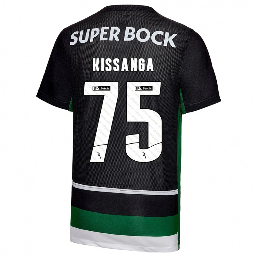 Danxen Kinder Manuel Kissanga #75 Schwarz Weiß Grün Heimtrikot Trikot 2024/25 T-Shirt Schweiz