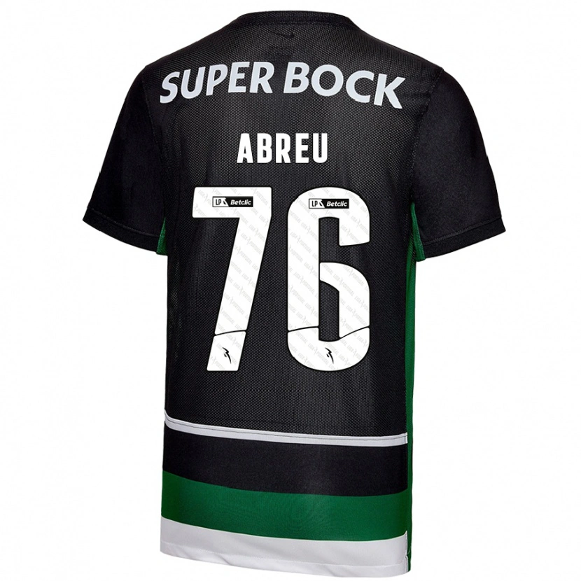 Danxen Kinder Diogo Abreu #76 Schwarz Weiß Grün Heimtrikot Trikot 2024/25 T-Shirt Schweiz