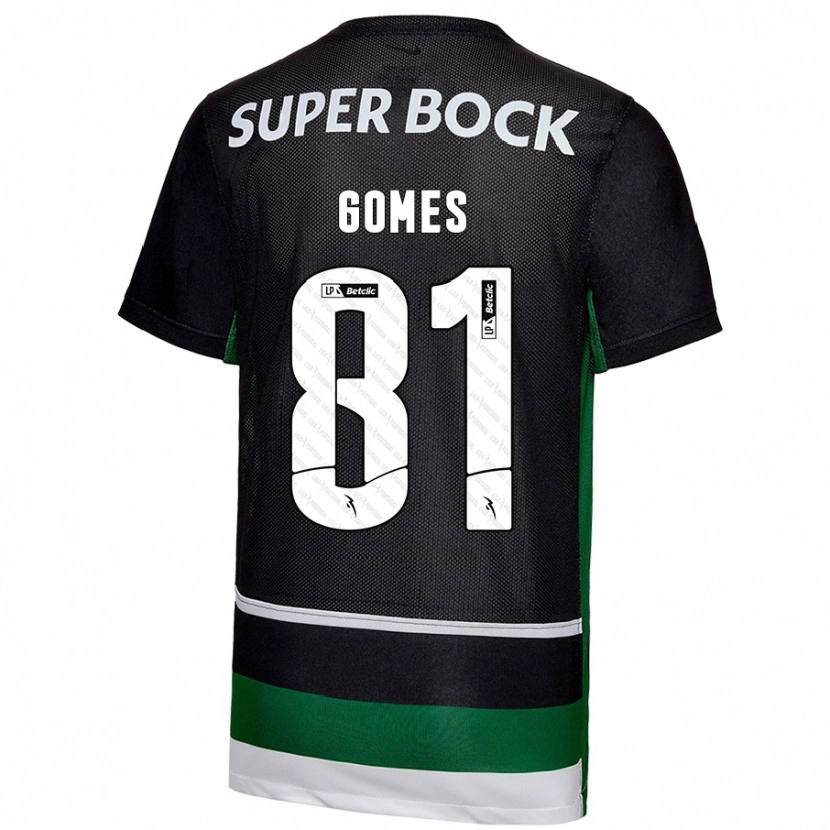 Danxen Kinder Salvador Gomes #81 Schwarz Weiß Grün Heimtrikot Trikot 2024/25 T-Shirt Schweiz