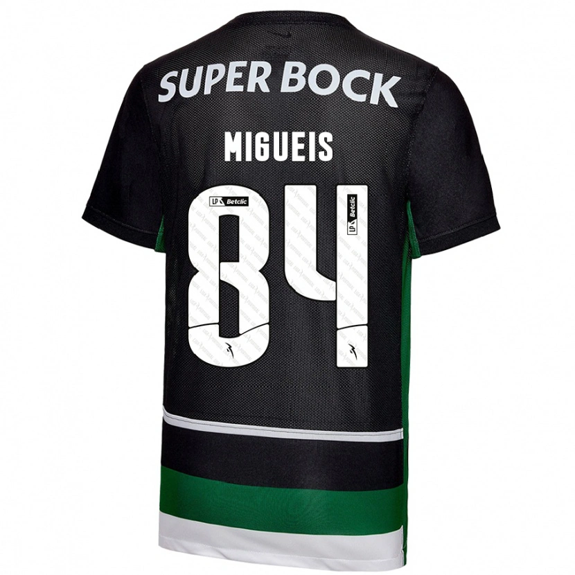 Danxen Kinder Pedro Miguéis #84 Schwarz Weiß Grün Heimtrikot Trikot 2024/25 T-Shirt Schweiz