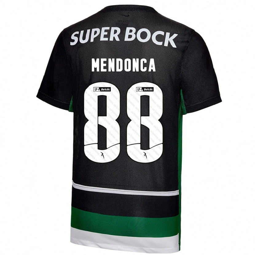 Danxen Kinder Manuel Mendonça #88 Schwarz Weiß Grün Heimtrikot Trikot 2024/25 T-Shirt Schweiz