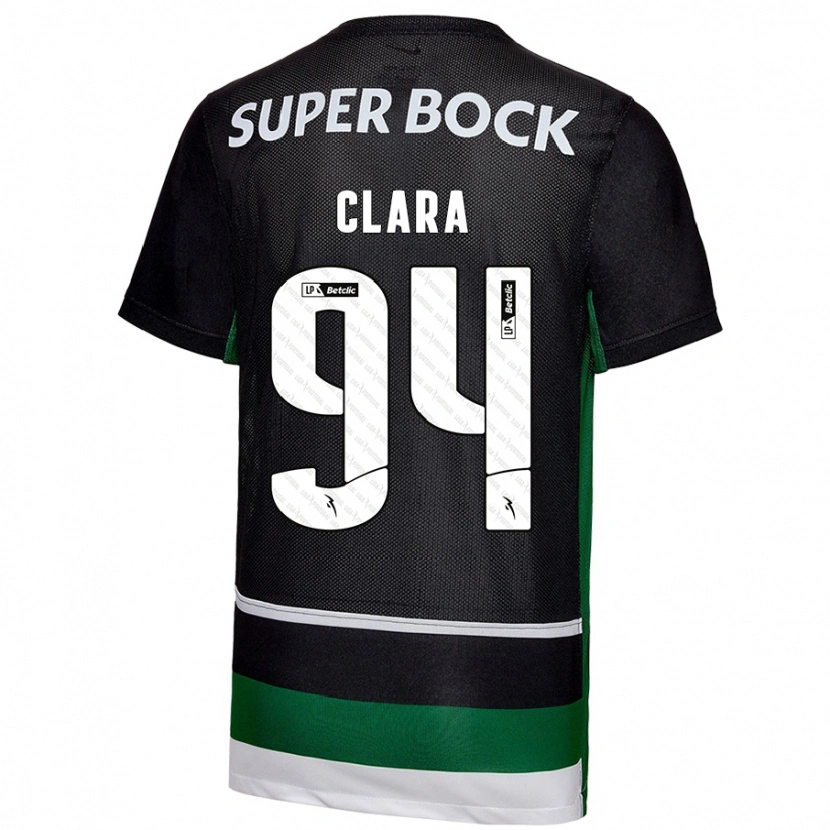 Danxen Kinder Diogo Clara #94 Schwarz Weiß Grün Heimtrikot Trikot 2024/25 T-Shirt Schweiz