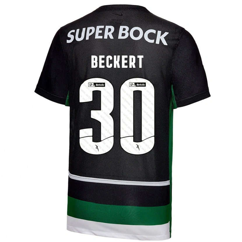 Danxen Kinder Carolina Beckert #30 Schwarz Weiß Grün Heimtrikot Trikot 2024/25 T-Shirt Schweiz