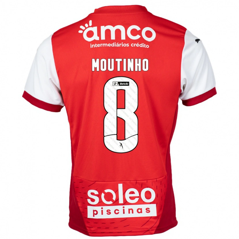 Danxen Kinder João Moutinho #8 Rot Weiß Heimtrikot Trikot 2024/25 T-Shirt Schweiz