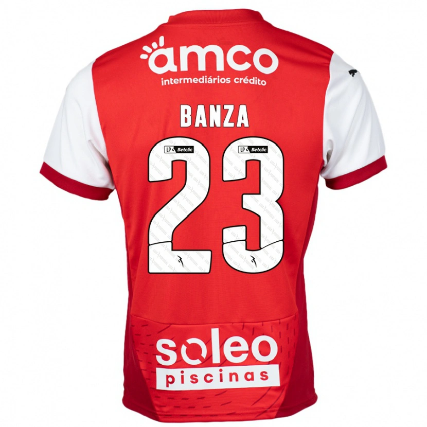 Danxen Kinder Simon Banza #23 Rot Weiß Heimtrikot Trikot 2024/25 T-Shirt Schweiz