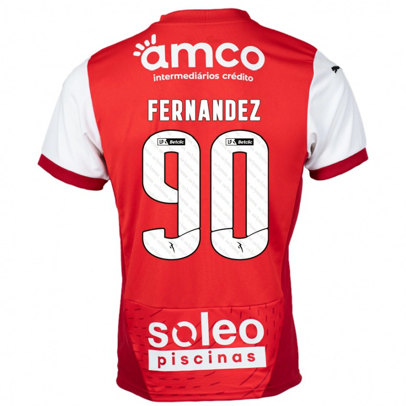 Danxen Kinder Roberto Fernández #90 Rot Weiß Heimtrikot Trikot 2024/25 T-Shirt Schweiz