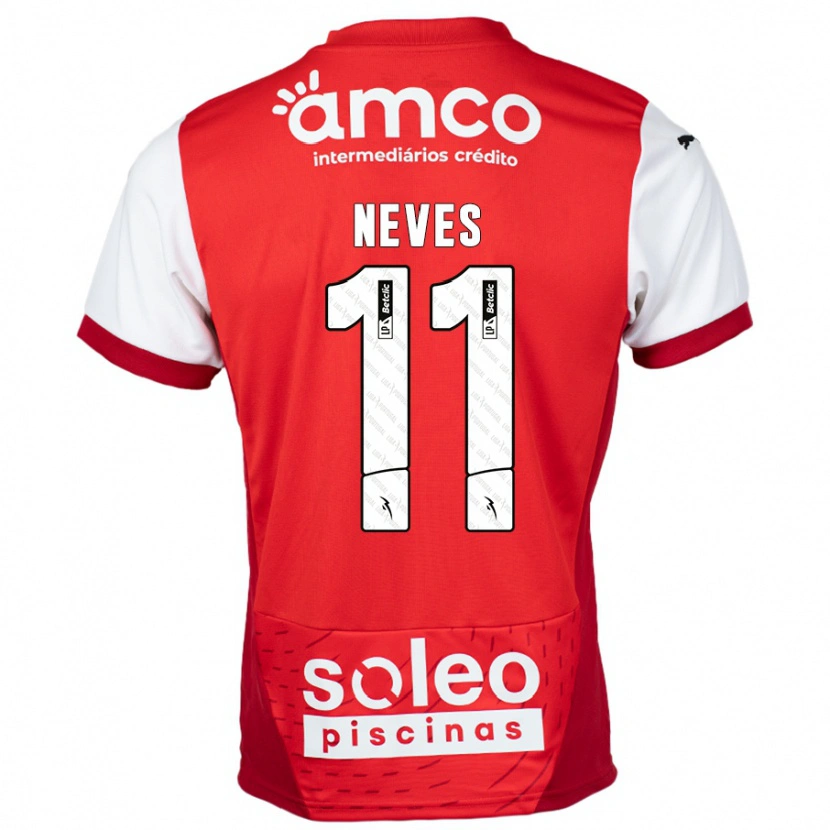 Danxen Kinder Bernardo Neves #11 Rot Weiß Heimtrikot Trikot 2024/25 T-Shirt Schweiz