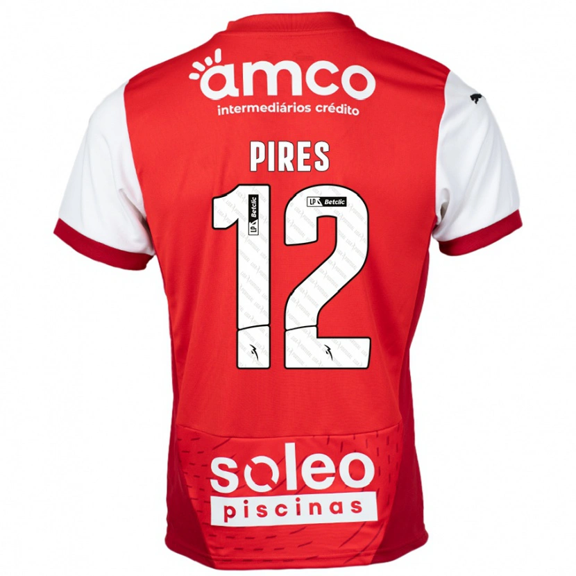 Danxen Kinder Hugo Pires #12 Rot Weiß Heimtrikot Trikot 2024/25 T-Shirt Schweiz