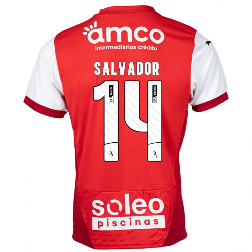 Danxen Kinder João Salvador #14 Rot Weiß Heimtrikot Trikot 2024/25 T-Shirt Schweiz