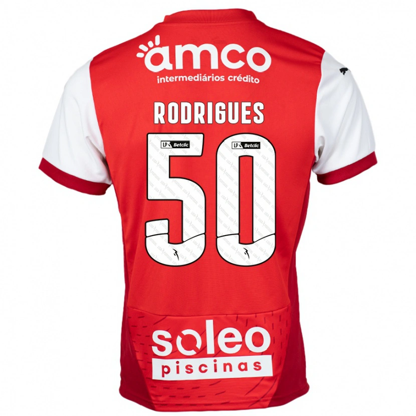 Danxen Kinder Diego Rodrigues #50 Rot Weiß Heimtrikot Trikot 2024/25 T-Shirt Schweiz