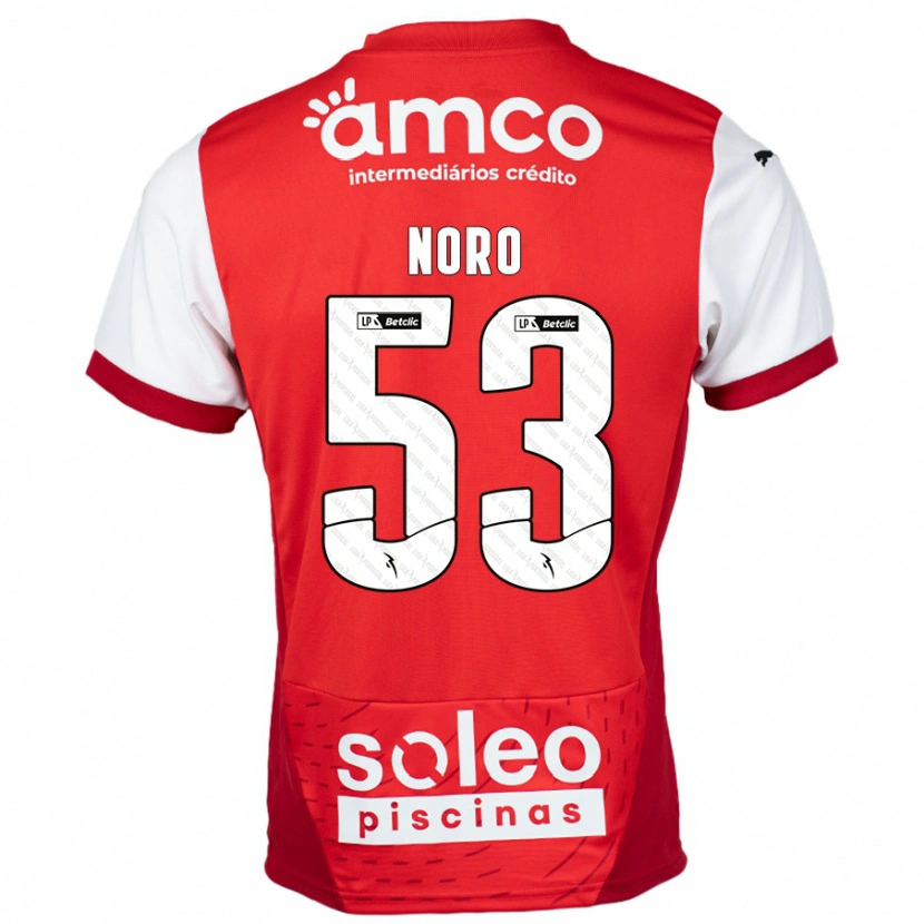 Danxen Kinder Jonatás Noro #53 Rot Weiß Heimtrikot Trikot 2024/25 T-Shirt Schweiz