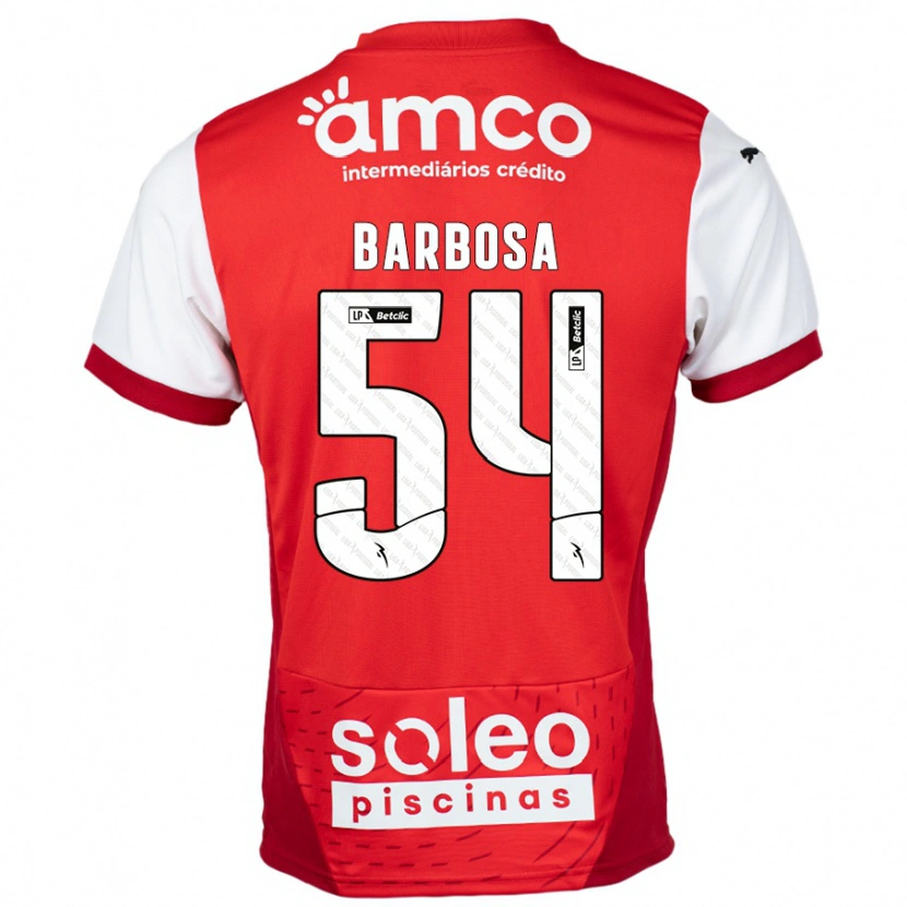 Danxen Kinder Guilherme Barbosa #54 Rot Weiß Heimtrikot Trikot 2024/25 T-Shirt Schweiz