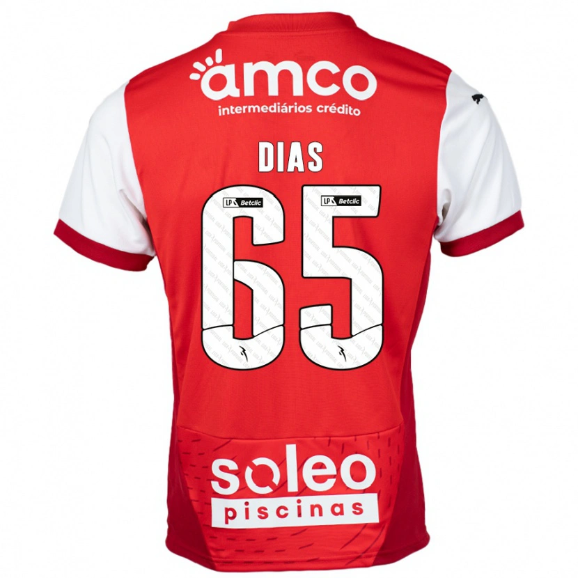 Danxen Kinder Leandro Dias #65 Rot Weiß Heimtrikot Trikot 2024/25 T-Shirt Schweiz