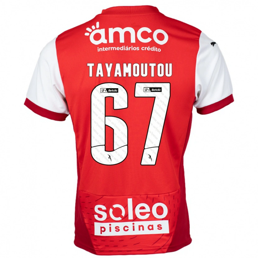 Danxen Kinder Enzo Tayamoutou #67 Rot Weiß Heimtrikot Trikot 2024/25 T-Shirt Schweiz