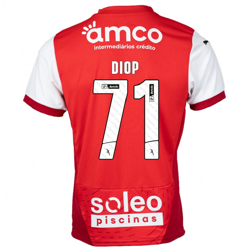 Danxen Kinder Mamadou Diop #71 Rot Weiß Heimtrikot Trikot 2024/25 T-Shirt Schweiz