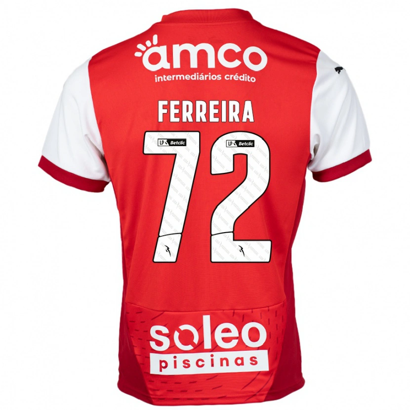 Danxen Kinder André Ferreira #72 Rot Weiß Heimtrikot Trikot 2024/25 T-Shirt Schweiz