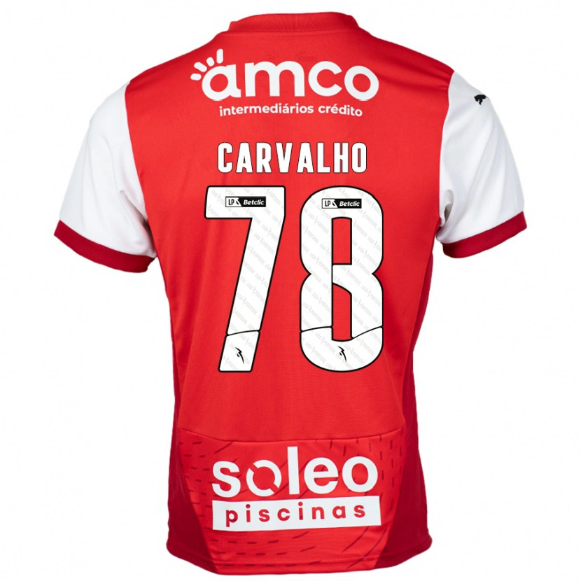 Danxen Kinder João Carvalho #78 Rot Weiß Heimtrikot Trikot 2024/25 T-Shirt Schweiz