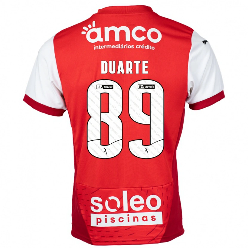 Danxen Kinder Afonso Duarte #89 Rot Weiß Heimtrikot Trikot 2024/25 T-Shirt Schweiz