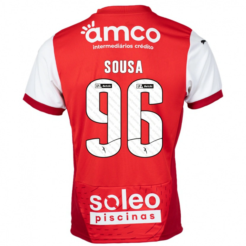 Danxen Kinder Afonso Sousa #96 Rot Weiß Heimtrikot Trikot 2024/25 T-Shirt Schweiz