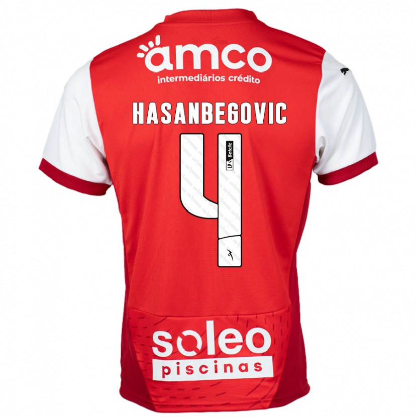 Danxen Kinder Melisa Hasanbegović #4 Rot Weiß Heimtrikot Trikot 2024/25 T-Shirt Schweiz