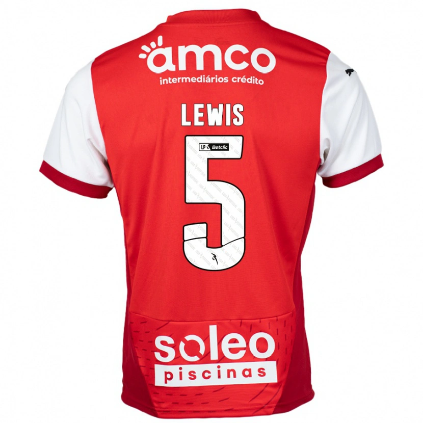 Danxen Kinder Leah Lewis #5 Rot Weiß Heimtrikot Trikot 2024/25 T-Shirt Schweiz