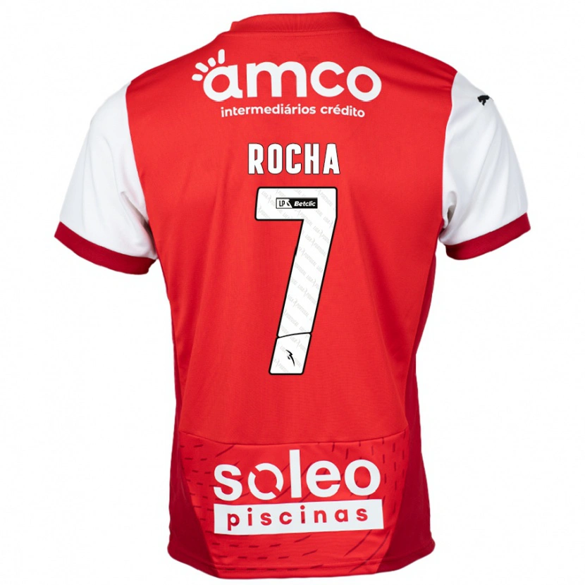 Danxen Kinder Carolina Rocha #7 Rot Weiß Heimtrikot Trikot 2024/25 T-Shirt Schweiz