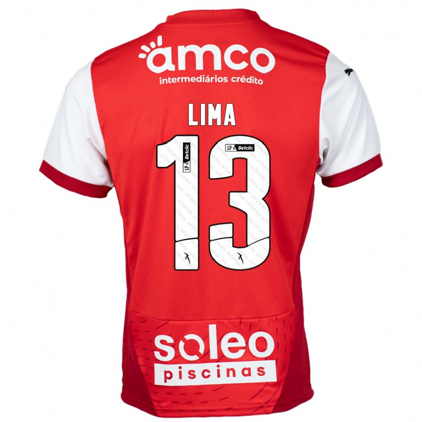 Danxen Kinder Aline Lima #13 Rot Weiß Heimtrikot Trikot 2024/25 T-Shirt Schweiz