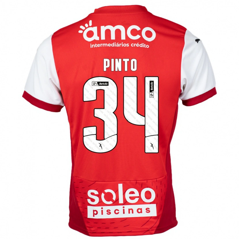 Danxen Kinder Ana Pinto #34 Rot Weiß Heimtrikot Trikot 2024/25 T-Shirt Schweiz