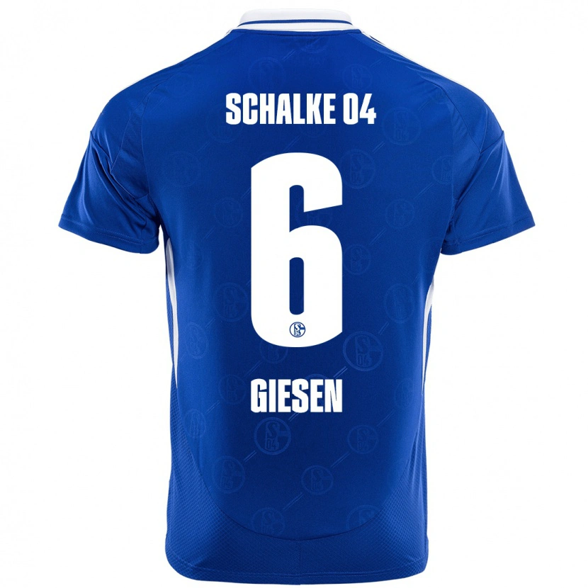 Danxen Kinder Tim Giesen #6 Königsblau Heimtrikot Trikot 2024/25 T-Shirt Schweiz