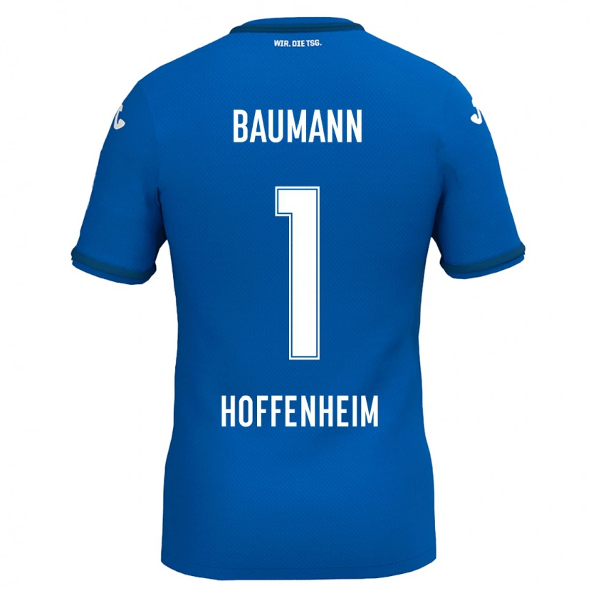 Danxen Kinder Oliver Baumann #1 Königsblau Heimtrikot Trikot 2024/25 T-Shirt Schweiz