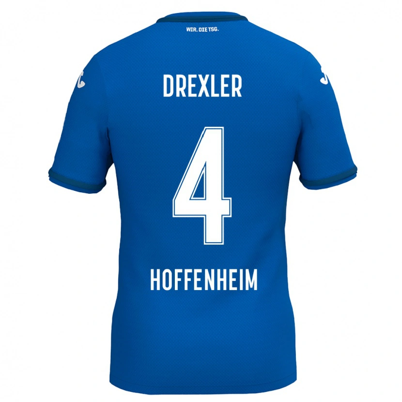 Danxen Kinder Tim Drexler #4 Königsblau Heimtrikot Trikot 2024/25 T-Shirt Schweiz