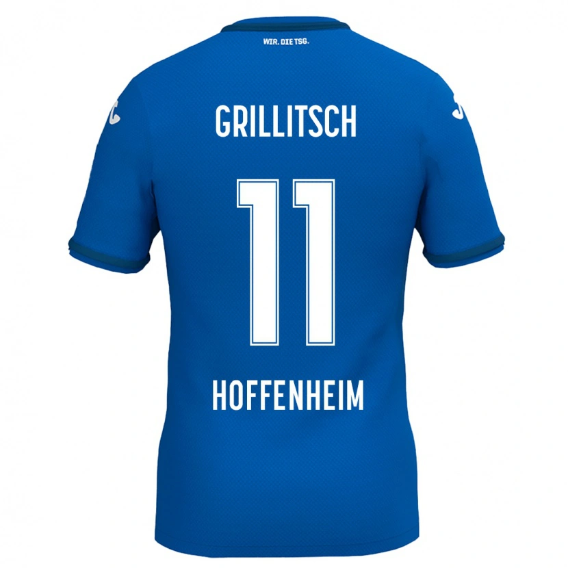 Danxen Kinder Florian Grillitsch #11 Königsblau Heimtrikot Trikot 2024/25 T-Shirt Schweiz