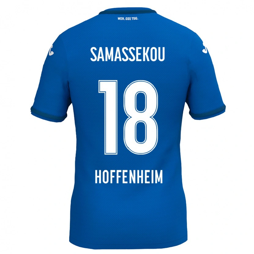 Danxen Kinder Diadié Samassékou #18 Königsblau Heimtrikot Trikot 2024/25 T-Shirt Schweiz