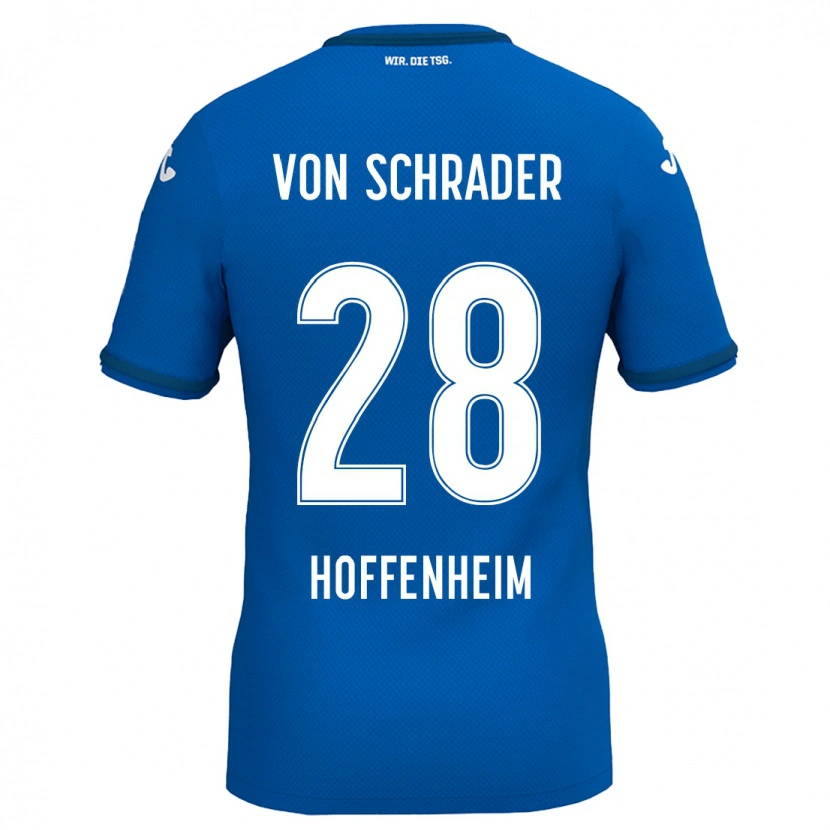 Danxen Kinder Lina Von Schrader #28 Königsblau Heimtrikot Trikot 2024/25 T-Shirt Schweiz