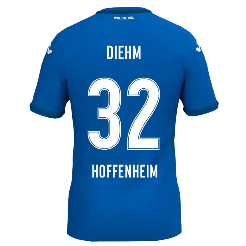 Danxen Kinder Vanessa Diehm #32 Königsblau Heimtrikot Trikot 2024/25 T-Shirt Schweiz