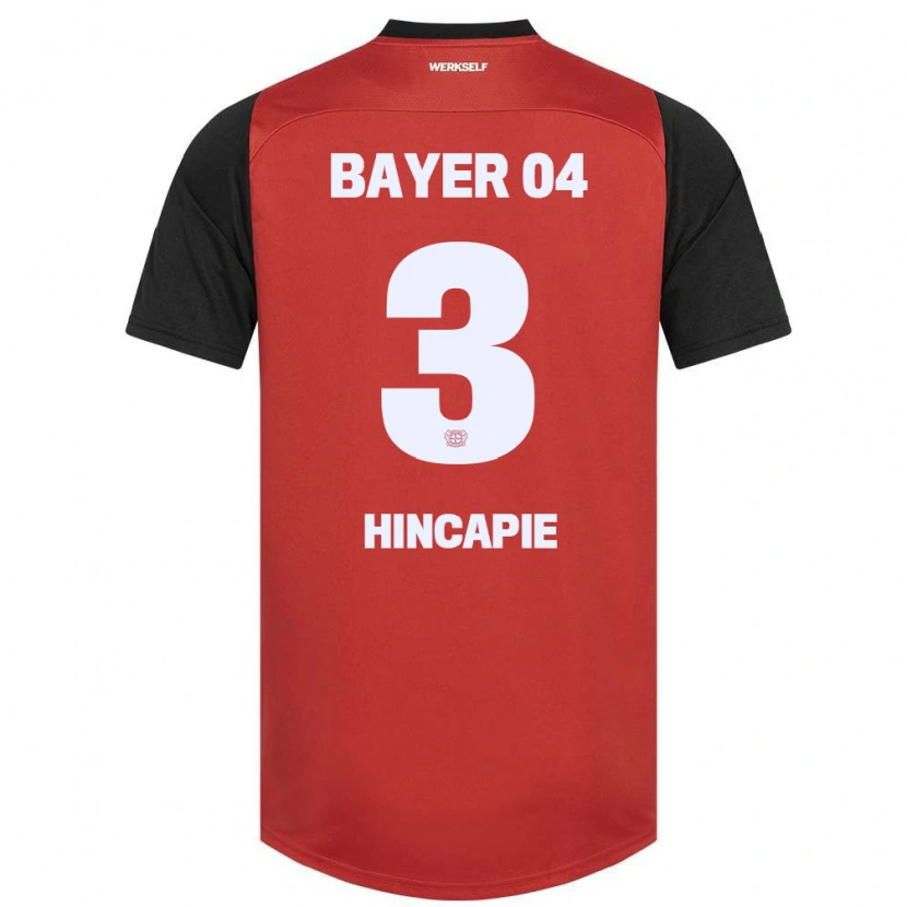 Danxen Kinder Piero Hincapié #3 Rot Schwarz Heimtrikot Trikot 2024/25 T-Shirt Schweiz