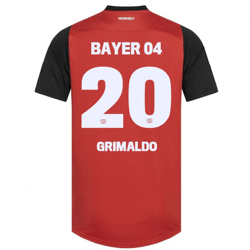 Danxen Kinder Alejandro Grimaldo #20 Rot Schwarz Heimtrikot Trikot 2024/25 T-Shirt Schweiz