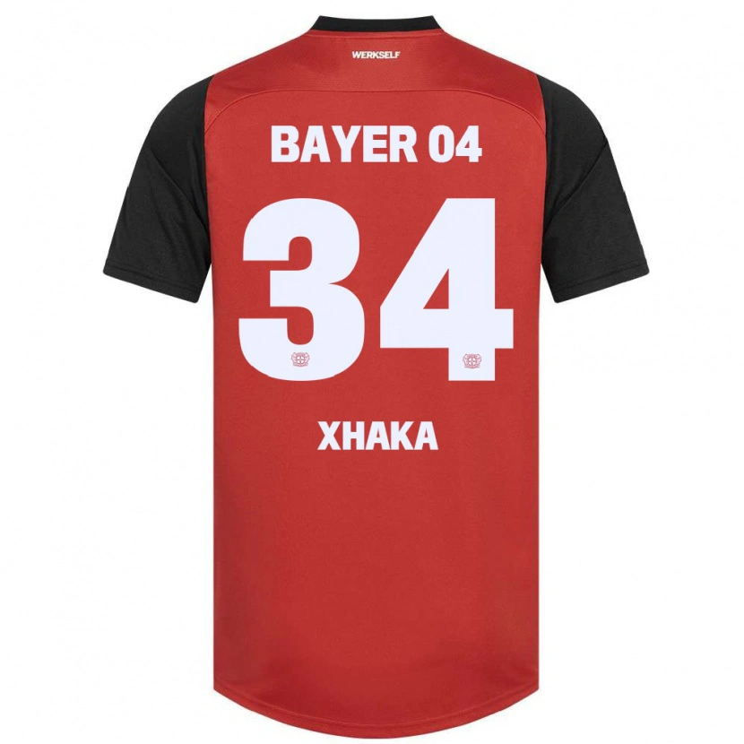 Danxen Kinder Granit Xhaka #34 Rot Schwarz Heimtrikot Trikot 2024/25 T-Shirt Schweiz