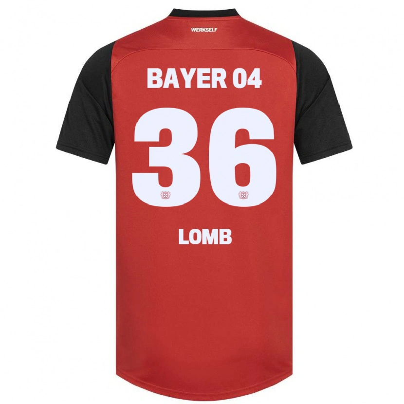 Danxen Kinder Niklas Lomb #36 Rot Schwarz Heimtrikot Trikot 2024/25 T-Shirt Schweiz