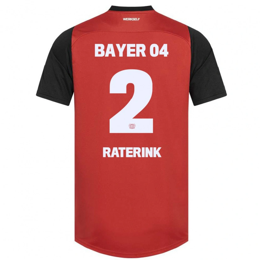 Danxen Kinder Othniël Raterink #2 Rot Schwarz Heimtrikot Trikot 2024/25 T-Shirt Schweiz