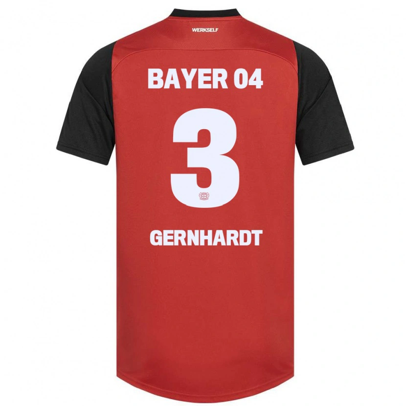 Danxen Kinder Nils Gernhardt #3 Rot Schwarz Heimtrikot Trikot 2024/25 T-Shirt Schweiz