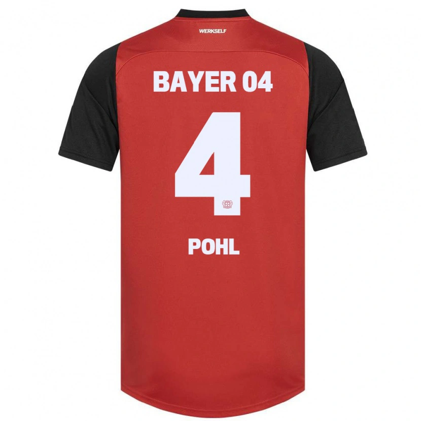 Danxen Kinder Ferdinand Pohl #4 Rot Schwarz Heimtrikot Trikot 2024/25 T-Shirt Schweiz