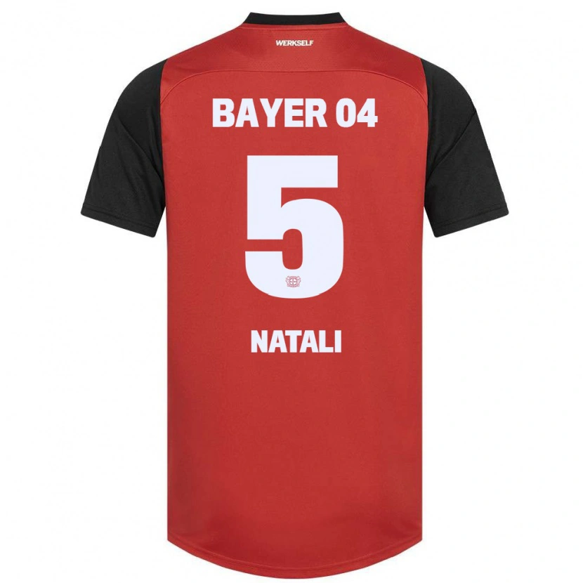 Danxen Kinder Andrea Natali #5 Rot Schwarz Heimtrikot Trikot 2024/25 T-Shirt Schweiz